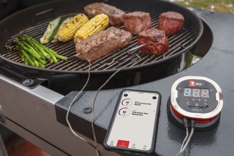 Weber iGrill Digital Leave-in Bluetooth Compatibility Meat Thermometer in  the Meat Thermometers department at