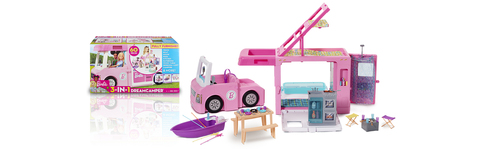Barbie 3-in-1 DreamCamper Vehicle With Pool & Accessories (GHL93) Gift Set  887961796865