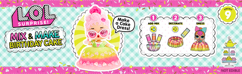 LOL Surprise Mix & Make Birthday Cake Collectible Tots Doll, DIY Cake  Dress, Cake Making, Decorating, Ingredients, Glitter Sprinkles, Girls Gift  Age 3+ 