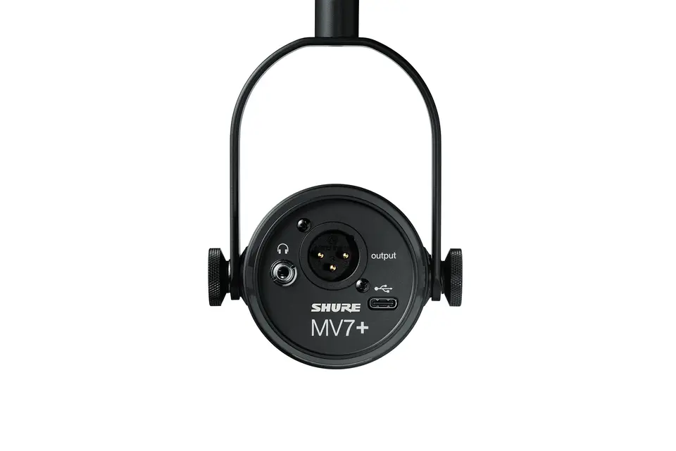 Shure MV7+ Dynamic Podcast Microphone - Black; Hybrid USB/XLR
