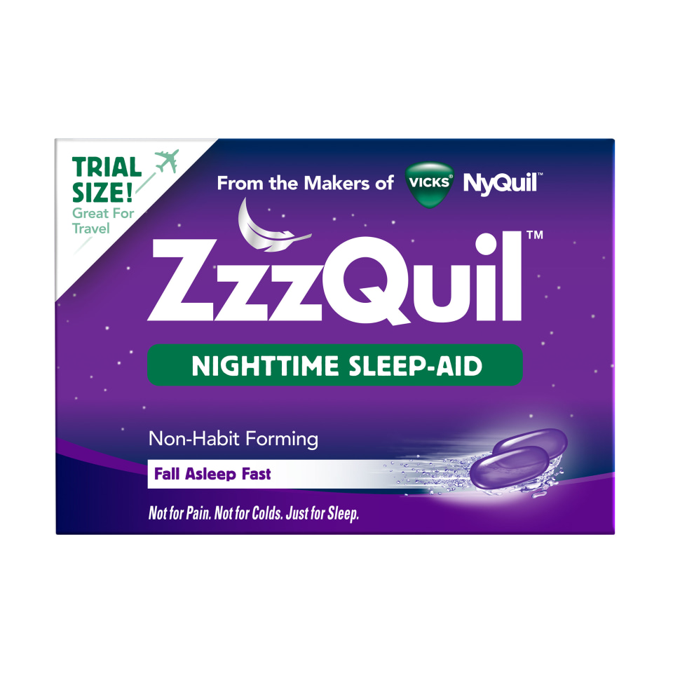 Vicks ZzzQuil Nighttime Sleep Aid Liquid, Vanilla Cherry, 12 Oz, 2 Ct