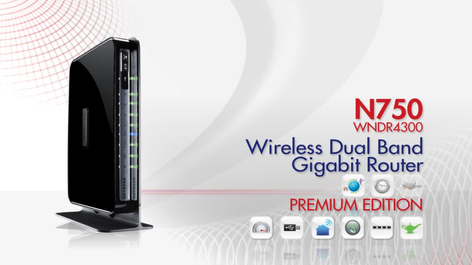 NETGEAR N750 Dual Band WiFi Router, 4-Port Gigabit Ethernet (WNDR4300) - image 2 of 13