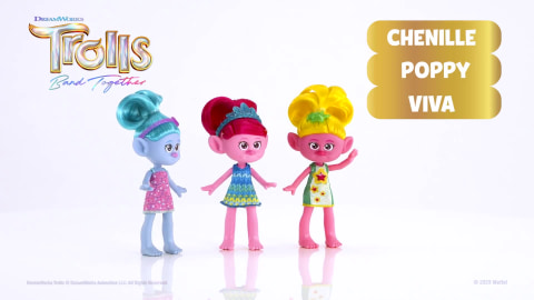 DreamWorks Trolls Band Together Queen Poppy Hairsational Reveals™ Fashion  Doll and 10+ Accessories