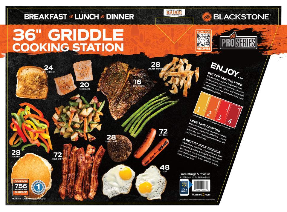 Blackstone ProSeries 4Burner 36" Griddle Cooking Station with Hood