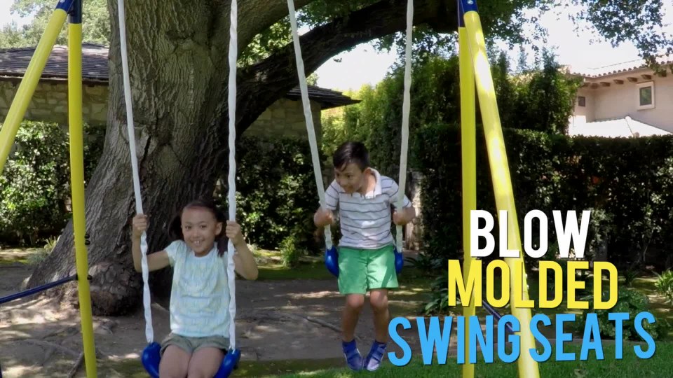 Sportspower Power Play Time Metal Swing Set with 2 Swings and Lifetime