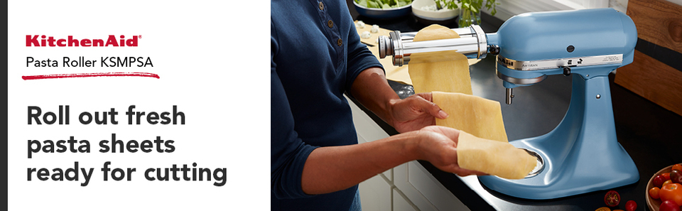KitchenAid Silver Pasta Roller Attachment for KitchenAid Stand Mixer KSMPSA  - The Home Depot