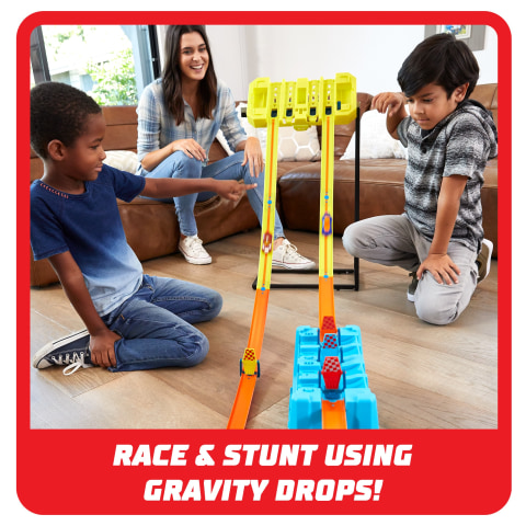 Gravity Box with 4 Lane Fair Start Gate New Details about   Mattel Hot Wheels Track Builder 