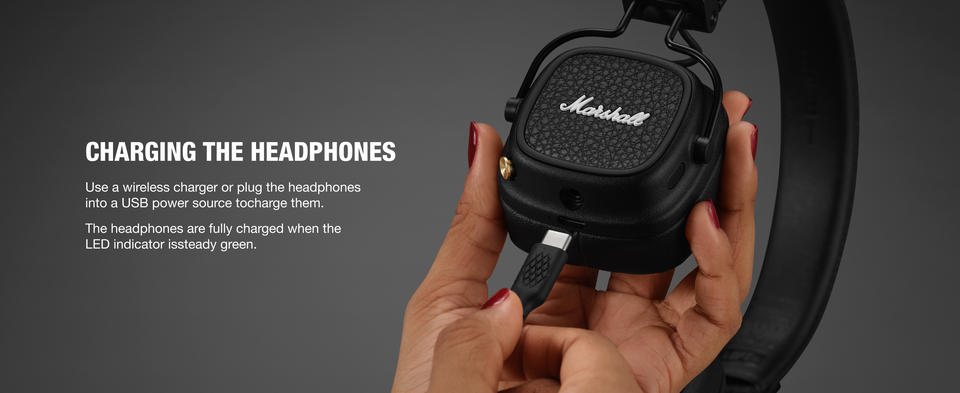 Marshall Major V Wireless On Ear Bluetooth Headphones with