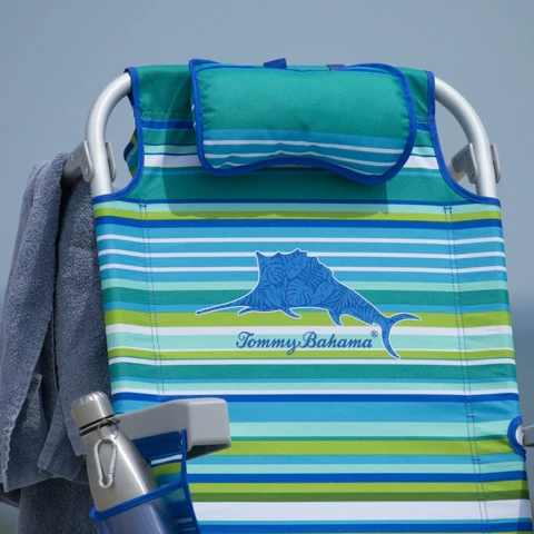 Chair with towel hanging on the back