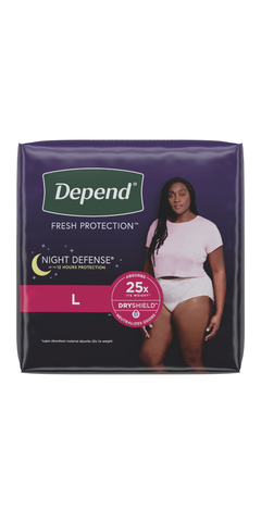 Depend Fresh Protection Adult Incontinence Underwear for Women, Maximum,  XL, Blush, 26Ct