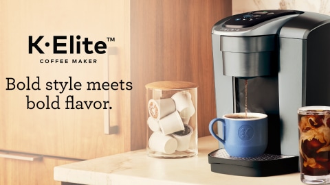  Keurig K-Elite Single Serve K-Cup Pod Coffee Maker, Brushed  Gold: Home & Kitchen