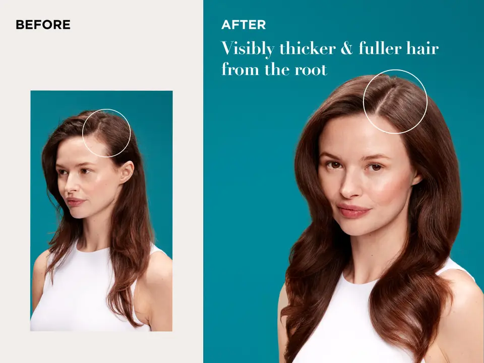 visibly thicker &amp; fuller hair from the root