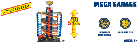 Hot Wheels City 50 Mega Garage Blue/Orange GTT95 - Best Buy