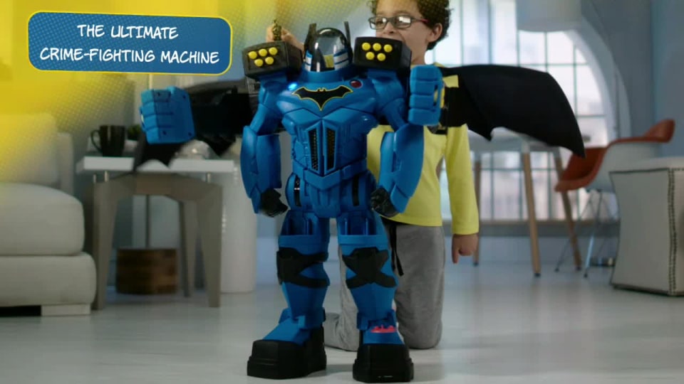 thumbnail video image 2 of Imaginext DC Super Friends Batman Batbot Xtreme, 2 of 22