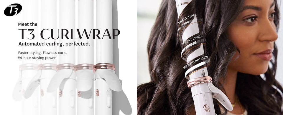 thumbnail video image 2 of T3 CurlWrap 1.25" Automatic Rotating Curling Iron, 2 of 16