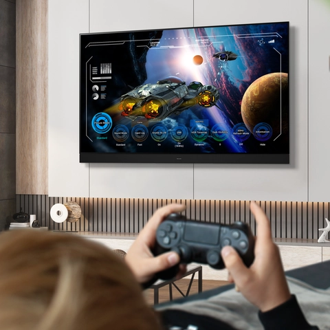 person playing video game