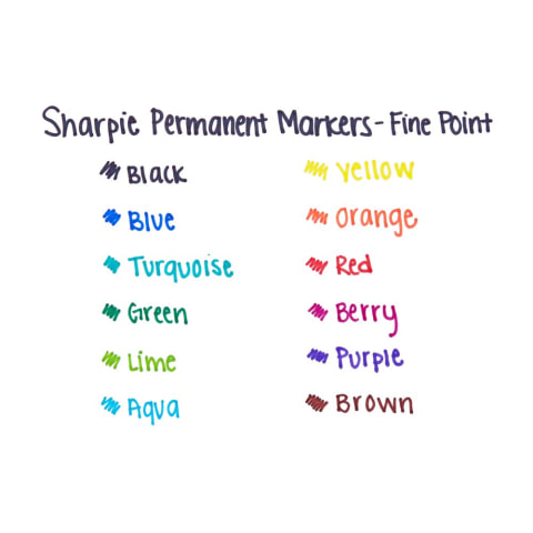 Sharpie Ultra Fine Point Colored Permanent Markers, 8/PK, Assorted (37600PP)