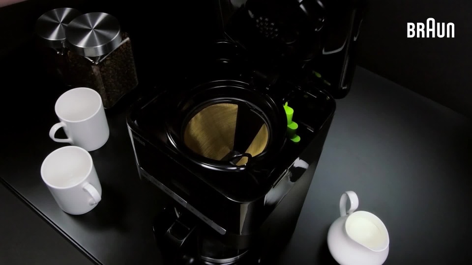 thumbnail video image 2 of Braun 12 Cup Drip Coffee Maker, KF7000BK, 2 of 5