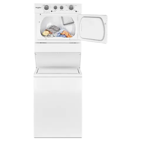 Whirlpool White Electric Stacked Washer Dryer Laundry Center 3.5 5.9 cu.ft. at Menards