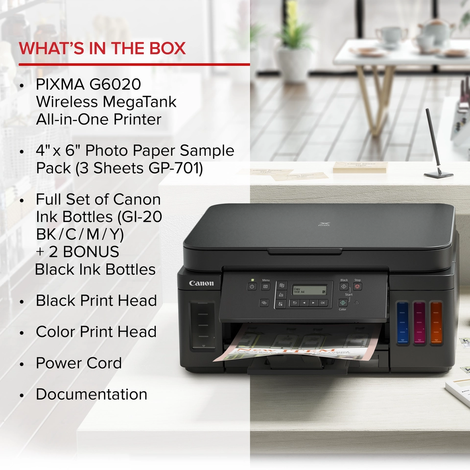 Canon PIXMA Megatank G6020 Wireless All In One Supertank Inkjet
