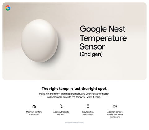 2nd Gen Temperature Sensors That Work With Nest Google Nest Google