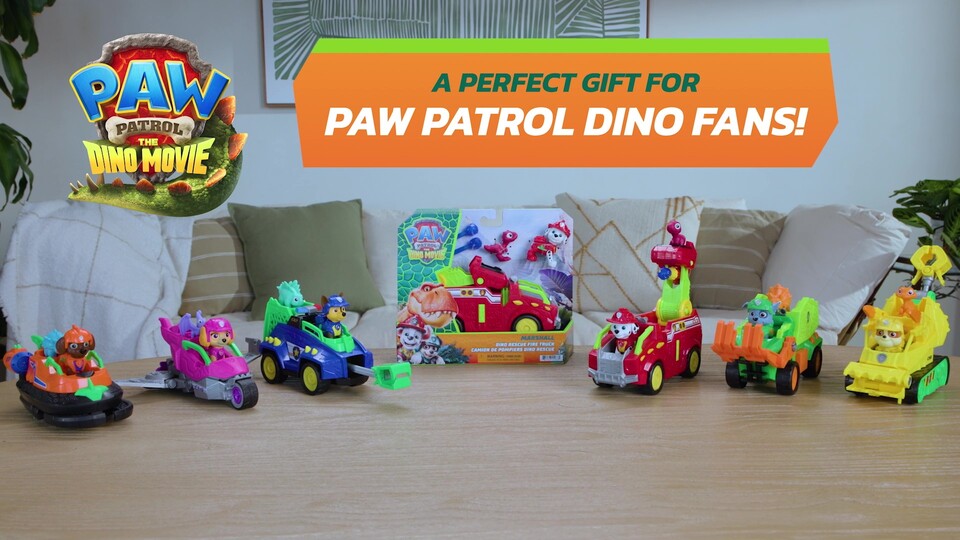 thumbnail video image 2 of PAW Patrol: The Dino Movie Skye Dino Rescue Jet, Ages 3+, 2 of 11