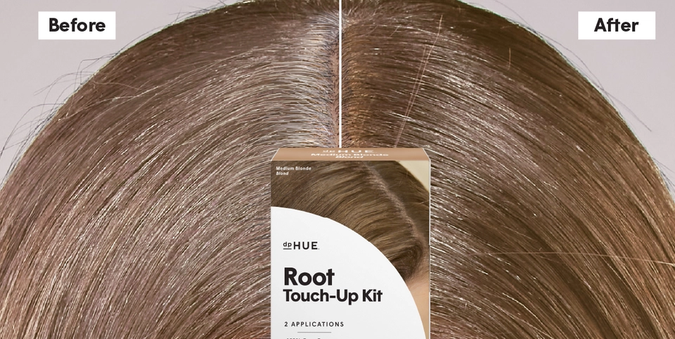 The Root Touch-Up Kit - Before &amp; After in Dark Blonde | dpHUE