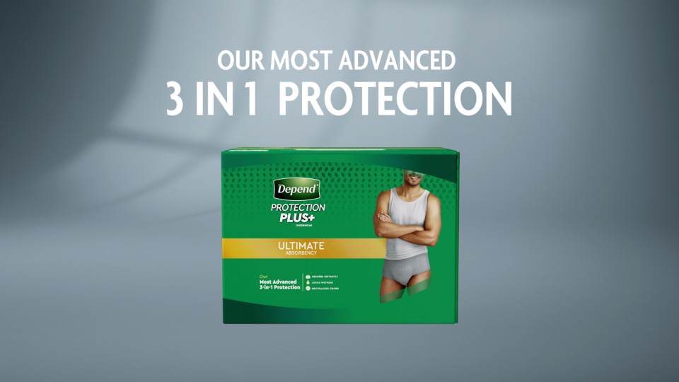 Depend Protection Plus Ultimate Underwear for Men, XLarge, 80 Count