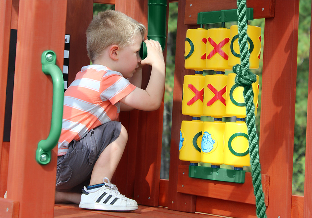 Gorilla Playsets 011057 Playmaker Deluxe Wooden Swing Set with Vinyl Homesmartcamera