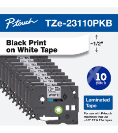 Brother P-touch TZe-231 Laminated Label Maker Tape, 1/2
