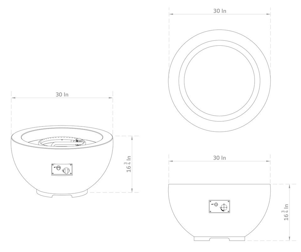 Hestia fFire Pit Dimensions