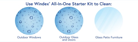 Windex Outdoor All-In-One Glass and Window Cleaner Tool Starter Kit  (Packaging May Vary)