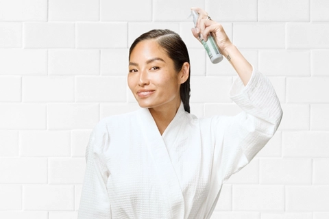 application of product on scalp