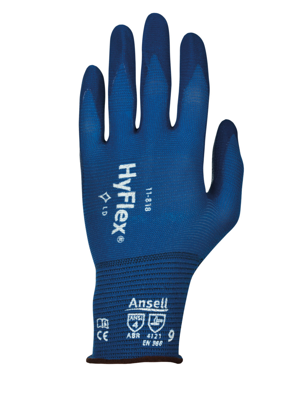 Ansell - Series 11-818 General Purpose Work Gloves: Large, Nitrile 