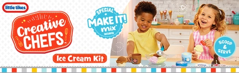 Little Tikes, Creative Chefs Ice Cream Kit, 20 Accessories, Ages 3