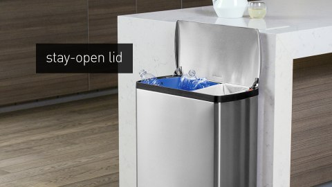 Dropship 50L/13Gal Heavy Duty Hands-Free Stainless Steel Commercial/Kitchen  Step Trash Can to Sell Online at a Lower Price