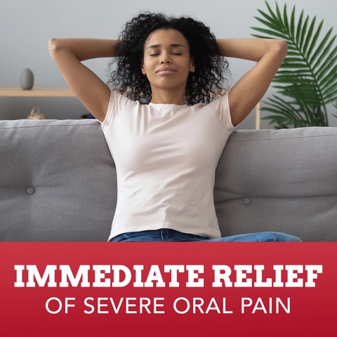 Immediate relief of severe oral pain