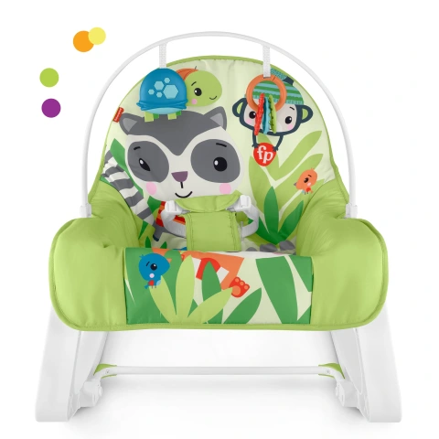 Fisher Price Infant to Toddler Rocker Seat with Vibrations and Removable Toy Bar Green Walmart