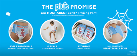 Pull Ups Plus for Boys training pants are a great option for teaching your child to potty train