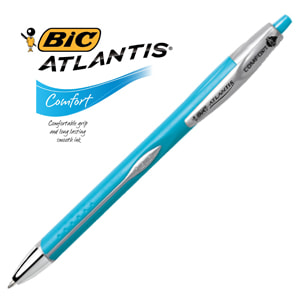 BIC Atlantis Original Retractable Ballpoint Pen, Assorted Ink, Medium, 1mm,  4/Pack 