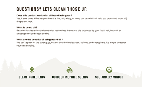 Works with all beard types. Beard oil conditions, moisturizes, softens, and strengthens. 