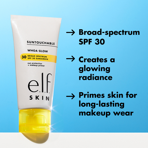 Elf SKIN Suntouchable Invisible SPF 35, Lightweight,  Gel-based Sunscreen For A Smooth Complexion, Doubles As A Makeup r, Vegan &  Cruelty-Free, Packaging May Vary