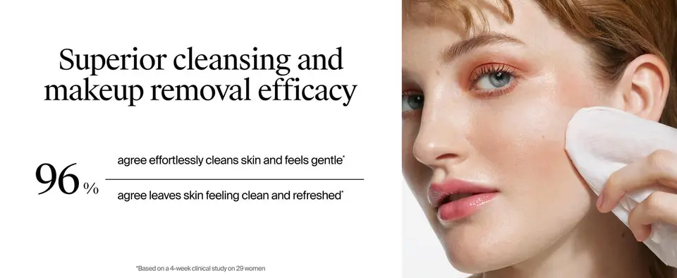 Superior cleansing and makeup removal efficacy