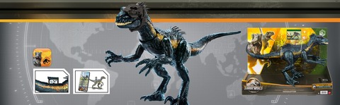 Jurassic World - Figura de dinosaurio Jurassic World Indoraptor con equipo  de ataque y seguimiento ㅤ, Jurassic World