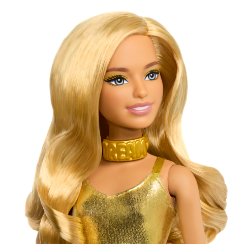 Barbie Fashionistas Doll #197 in Rainbow Tiered Dress with Braces