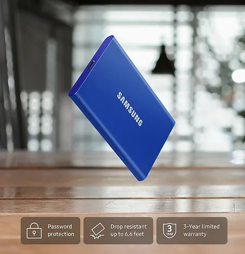 Samsung T7 4TB Portable SSD USB 3.2 Gen 2 Solid State Drive - Gray