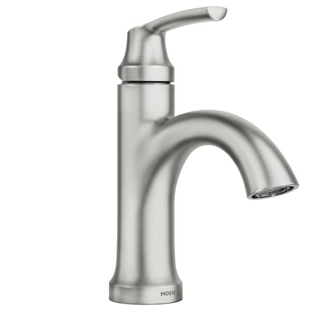 moen wellton one handle spot resist brushed nickel bathroom faucet