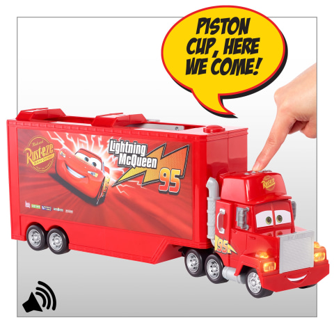 Disney Pixar Cars Track Talkers Chat & Haul Mack Hauler, Toy Truck with  Sound, 17 inch