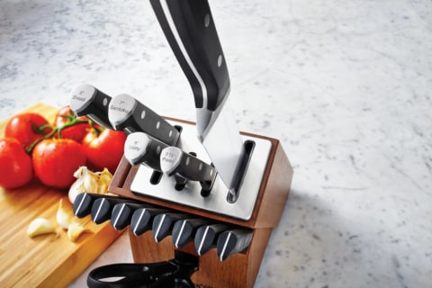 Calphalon Premier SharpIN Knife Set with Sharpening Knife Block, 15 Piece, Carbon Steel