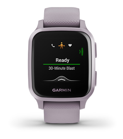 Garmin Venu Sq GPS Smartwatch (Metallic Orchid Aluminum Bezel with